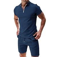 Algopix Similar Product 14 - Envmb Mens 2 Piece Short Sets Summer