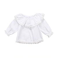 Algopix Similar Product 3 - Toddler Baby Girl Lace Collar Top Shirt