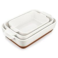 Algopix Similar Product 12 - MALACASA Bakeware Set of 2 Porcelain