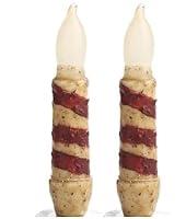 Algopix Similar Product 10 - Set of 2 Primitive Grubby Candy Cane
