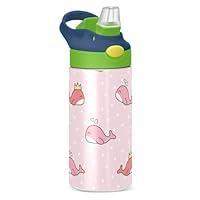 Algopix Similar Product 3 - Whale Water Bottle with Straw Insulated
