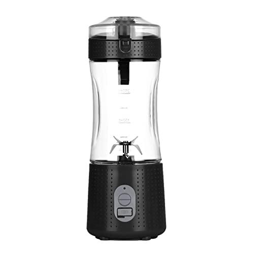 Cook with Color Mini Portable Blender - 250W Power, 12oz Capacity, Stainless Steel Blade, Wireless/USB Rechargeable, Black