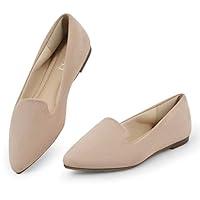 Algopix Similar Product 13 - MUSSHOE Flat Shoes Women Pointed Toe