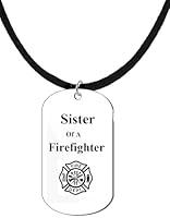 Algopix Similar Product 7 - Sister Of A Firefighter Dog Tag On A