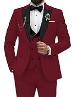 Algopix Similar Product 7 - 3 Piece Mens Suits Slim Fit Tuxedo