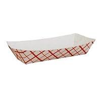 Algopix Similar Product 5 - 8114 SQP 7 RED PLAID HOT DOG TRAY 1000