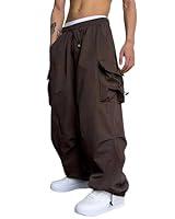 Algopix Similar Product 8 - ZABCSSR Mens Baggy Cargo Pants Elastic