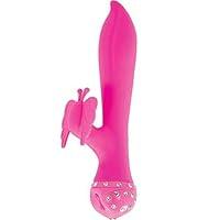 Algopix Similar Product 3 - Bling Crystal Butterfly Dual G Vibe
