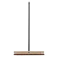 24 inches Push Broom Outdoor Heavy Duty Broom for Deck Driveway Garage Yard  Patio Concrete Floor Cleaning-Blue