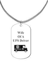 Algopix Similar Product 16 - Wife Of A UPS Driver Dog Tag On A