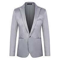 Algopix Similar Product 2 - Mens Solid Casual Blazers Slim Fit One