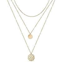 Algopix Similar Product 10 - Unicra Dainty Disc Layered Choker