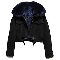 Algopix Similar Product 9 - Womens Blue Genuine Sheepskin Sherpa