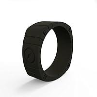 Algopix Similar Product 5 - QALO Mens Black Compass Silicone Ring