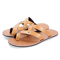 Algopix Similar Product 16 - NVBUKE MenS Leather Toe Ring Flat