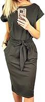 Algopix Similar Product 8 - Longwu Womens Elegant Short Sleeve