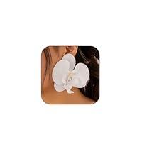 Algopix Similar Product 17 - Large Flower Drop Earrings Artificial