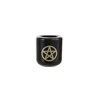 Algopix Similar Product 1 - Mega Candles  Ceramic Gold Pentacle