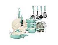 Algopix Similar Product 11 - GreenLife Soft Grip 16 Piece Cookware