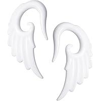 Algopix Similar Product 20 - Body Candy 0 Gauge White Acrylic Angel