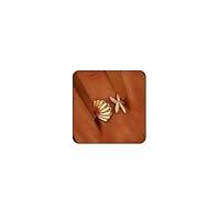 Algopix Similar Product 3 - ONBRIG Starfish Ring Gold Seashell Ring