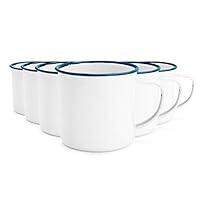 Algopix Similar Product 10 - Rink Drink White Enamel CoffeeTeacups