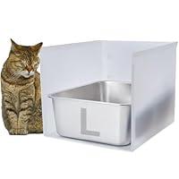 Algopix Similar Product 7 - JIMEIQI Stainless Steel Litter Box