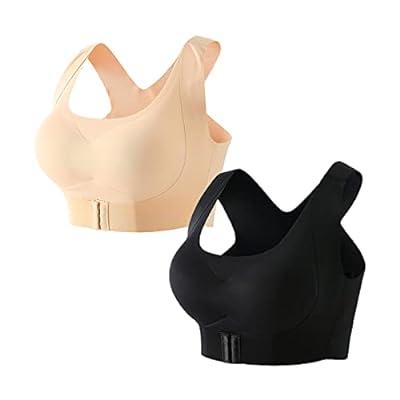 Front Closure Bras for Women Push Up Wirefree Bra with Support