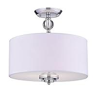 Algopix Similar Product 18 - Edvivi 3Lights OffWhite Drum Shade
