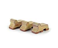 Algopix Similar Product 10 - Ceramic Pot Feet 3PackTan Glaze 