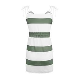Best Deal for White Dress Women Beach Dresses Striped Print Tank