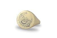 Algopix Similar Product 2 - Engraved Turtle Signet Ring  Custom