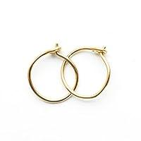 Algopix Similar Product 20 - Tiny 14K Yellow Gold Fill Hoops