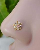 Algopix Similar Product 6 - Summer Nose StudRuby Flower Nose