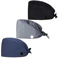 Algopix Similar Product 9 - Surgical Scrub Cap with Button Floral