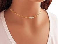 Algopix Similar Product 8 - Sterling Silver Pearl Choker Necklace