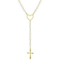 Algopix Similar Product 19 - EDFORCE Stainless Steel Heart and Pearl