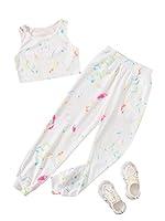 Algopix Similar Product 7 - Romwe Girls Kids 2 Piece Sweatpant