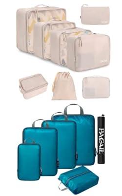 30D Ultralight Compression Packing Cubes Packing Organizer with Shoe Bag  for Travel Accessories Luggage suitcase backpack（6Set）