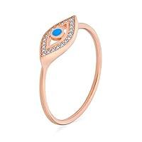 Algopix Similar Product 4 - Bling Jewelry Rose Gold Plated CZ Blue