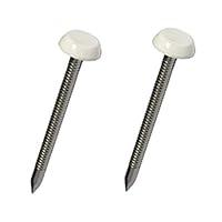 Algopix Similar Product 15 - 50 x 30mm White UPVC Poly Top Pins