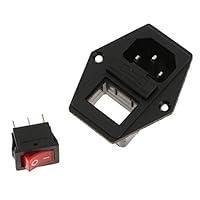 Algopix Similar Product 1 - 3Pin IEC320 Inlet Module Plug Fuse