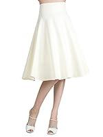 Algopix Similar Product 4 - Choies Womens Cream High Waist Midi