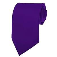 Algopix Similar Product 6 - Formal Tie Solid Dark Purple TO-31