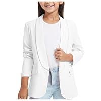 Algopix Similar Product 3 - Girls Formal Suit Jacket Casual Baggy