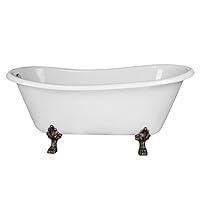 Algopix Similar Product 1 - MAYKKE Doris 67 Oval Cast Iron Bathtub