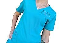 Algopix Similar Product 3 - Embroidered Ladies Medical Scrubs