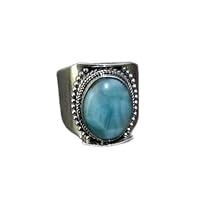 Algopix Similar Product 7 - Larimar Ring Sterling Silver Ring