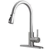 Algopix Similar Product 10 - Ufaucet Brushed Nickel Kitchen Faucet