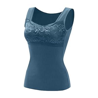 Best Deal for Lace Thermal Underwear Built-in Bra Thermal Tank Top For